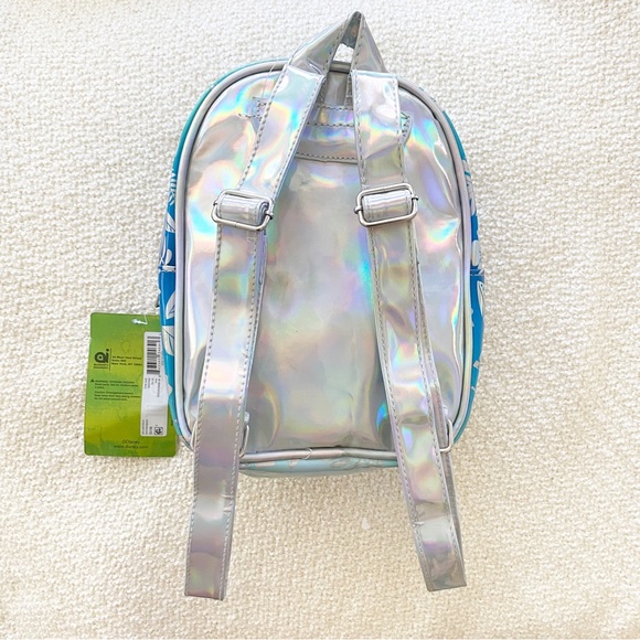 NWT Disney Lilo & Stitch Mini Embroidered Iridescent Dimensional Backpack Purse - Picture 3 of 8